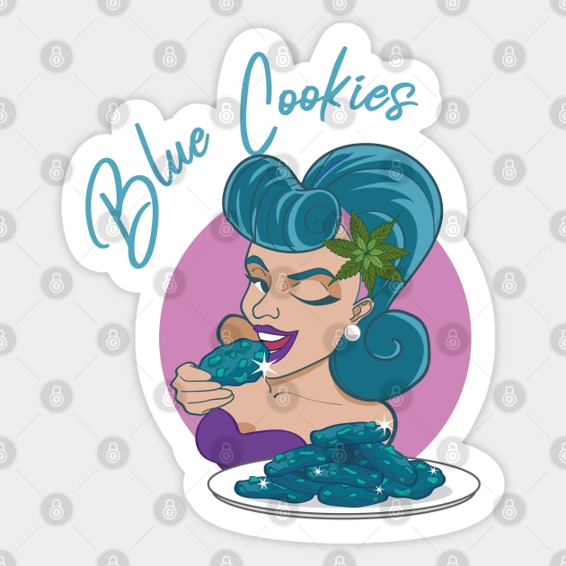 Blue Cookies (Madame Violet) Sticker by KannaKulture